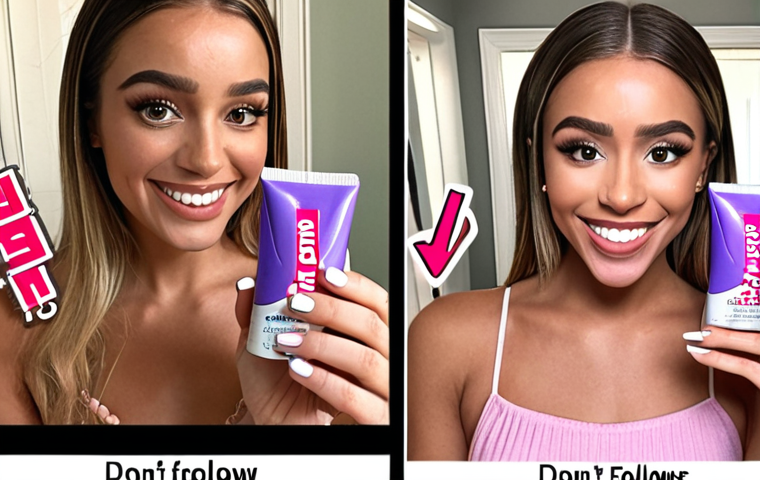 **
A split-screen image. On one side, a glamorous influencer is holding a product with a forced smile, looking unnatural. On the other side, a "girl-next-door" micro-influencer is genuinely smiling while using the same product in a real-life setting (e.g., applying makeup in her bathroom). The caption: "Don't just follow the crowd! Find influencers who *really* love your brand." #microinfluencer #authentic #supportlocal #malaysia #iklan
**
