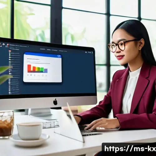 Home 33 인플루언서 협업의 ROI 측정 방법 - A modern digital marketing office scene featuring a young Malay professional woman analyzing social ...